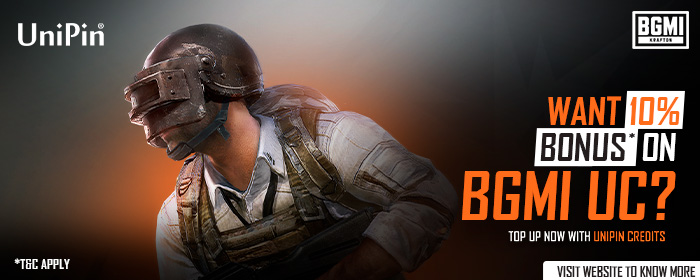 Get 10% Bonus UC on BGMI Purchases with UniPin!